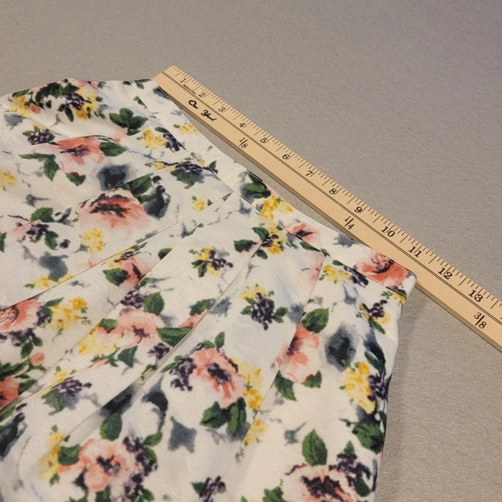 Apuweiser-riche Skirt Floral Pleated Mini J Fashion‎ Women's 0 White Textured